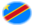 Demokratische Republik Kongo-Flagge als ovale Vignette