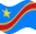 Wehende Demokratische Republik Kongo-Flagge statisch