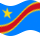 Wehende Demokratische Republik Kongo-Flagge statisch