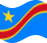 Wehende Demokratische Republik Kongo-Flagge statisch