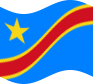 Wehende Demokratische Republik Kongo-Flagge statisch