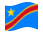 Demokratische Republik Kongo-Flagge wehend