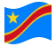 Demokratische Republik Kongo-Flagge wehend