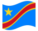 Demokratische Republik Kongo-Flagge wehend