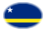 Curaçao-Flagge als ovale Vignette