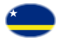 Curaçao-Flagge als ovale Vignette