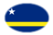 Curaçao-Flagge als ovale Vignette