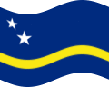 Wehende Curaçao-Flagge statisch