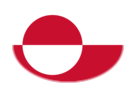 Grönland-Flagge als ovale Vignette