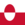 Grönland-Flagge quadratisch