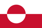 Grönland-Flagge rechteckig