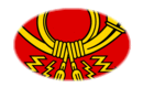 Deutsche Bundespost (Dienstflagge von 1950 bis 1994)-Flagge als ovale Vignette