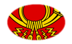 Deutsche Bundespost (Dienstflagge von 1950 bis 1994)-Flagge als ovale Vignette