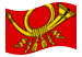 Deutsche Bundespost (Dienstflagge von 1950 bis 1994)-Flagge wehend