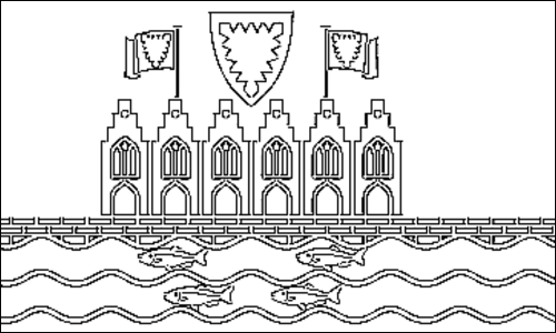 Umriss der Flagge Heiligenhafen zum Ausmalen