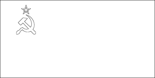 Umriss der Flagge Sowjetunion zum Ausmalen