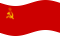 Wehende Sowjetunion-Flagge statisch