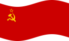 Wehende Sowjetunion-Flagge statisch