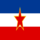 Jugoslawien-Flagge quadratisch