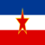 Jugoslawien-Flagge quadratisch