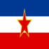 Jugoslawien-Flagge quadratisch