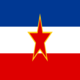 Jugoslawien-Flagge quadratisch
