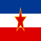 Jugoslawien-Flagge quadratisch