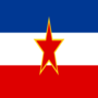 Jugoslawien-Flagge quadratisch