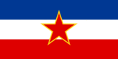 Jugoslawien-Flagge rechteckig