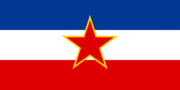 Jugoslawien-Flagge rechteckig