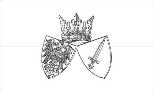 Umriss der Flagge Essen zum Ausmalen