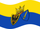 Wehende Essen-Flagge statisch