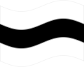 Wehende Posen (Preußische Provinz)-Flagge statisch