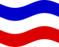 Wehende Schleswig-Holstein (Preußische Provinz)-Flagge statisch