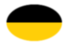 Sachsen (Preußische Provinz)-Flagge als ovale Vignette