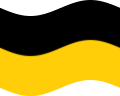 Wehende Sachsen (Preußische Provinz)-Flagge statisch